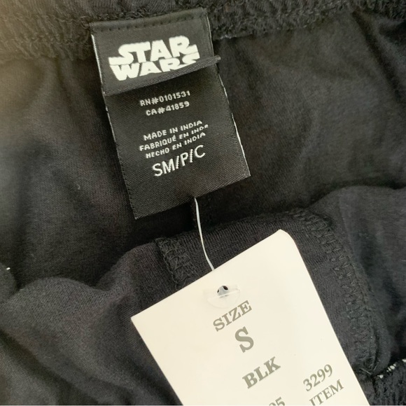 COPY - Black Star Wars Pajama Shorts Size Small Cotton with Elastic Waistband - Picture 5 of 8